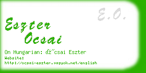 eszter ocsai business card